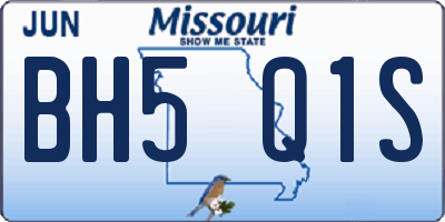 MO license plate BH5Q1S