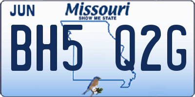 MO license plate BH5Q2G