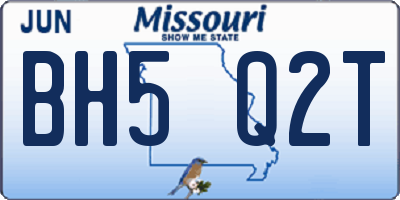 MO license plate BH5Q2T