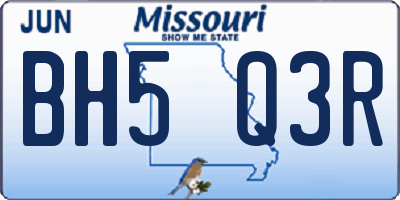 MO license plate BH5Q3R
