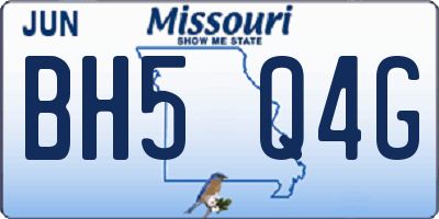 MO license plate BH5Q4G