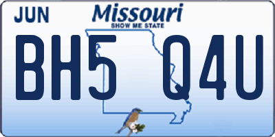 MO license plate BH5Q4U