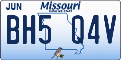 MO license plate BH5Q4V