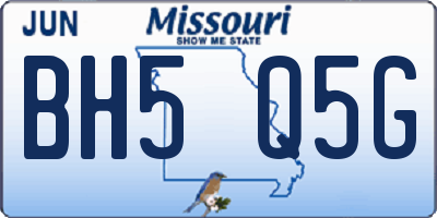 MO license plate BH5Q5G