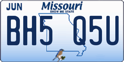 MO license plate BH5Q5U