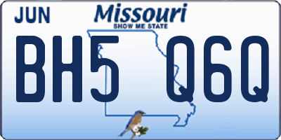 MO license plate BH5Q6Q