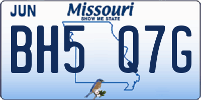 MO license plate BH5Q7G