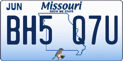 MO license plate BH5Q7U