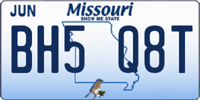 MO license plate BH5Q8T