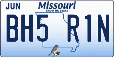 MO license plate BH5R1N