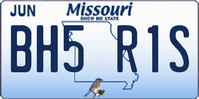 MO license plate BH5R1S