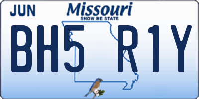 MO license plate BH5R1Y