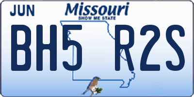 MO license plate BH5R2S