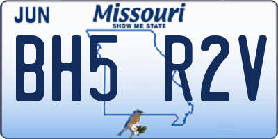 MO license plate BH5R2V