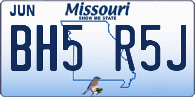 MO license plate BH5R5J