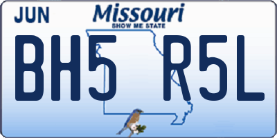MO license plate BH5R5L