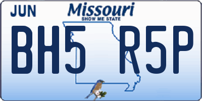 MO license plate BH5R5P