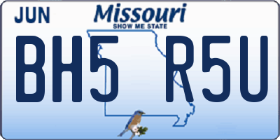 MO license plate BH5R5U