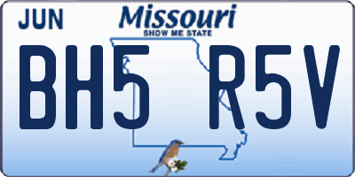 MO license plate BH5R5V