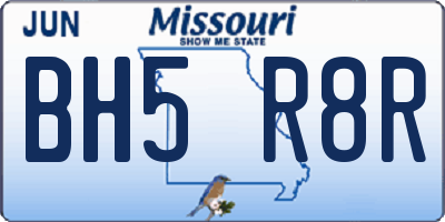 MO license plate BH5R8R