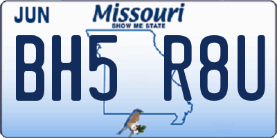 MO license plate BH5R8U