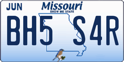 MO license plate BH5S4R