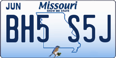 MO license plate BH5S5J