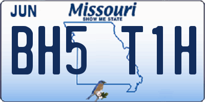 MO license plate BH5T1H