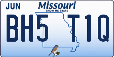 MO license plate BH5T1Q