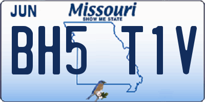 MO license plate BH5T1V
