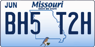 MO license plate BH5T2H
