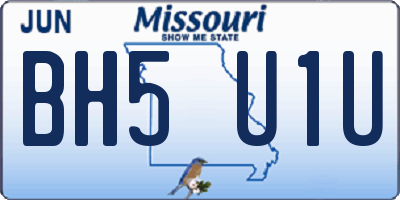 MO license plate BH5U1U