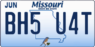 MO license plate BH5U4T