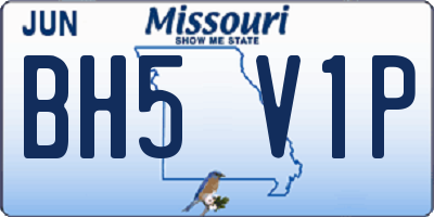 MO license plate BH5V1P