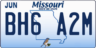 MO license plate BH6A2M