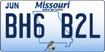 MO license plate BH6B2L
