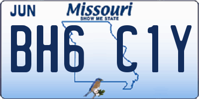 MO license plate BH6C1Y