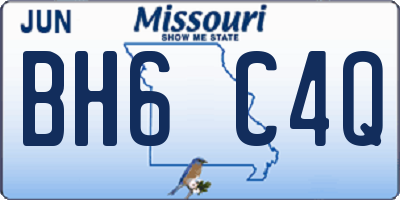 MO license plate BH6C4Q