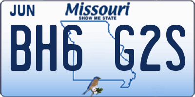 MO license plate BH6G2S