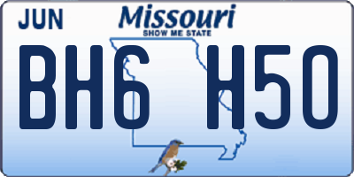MO license plate BH6H5O