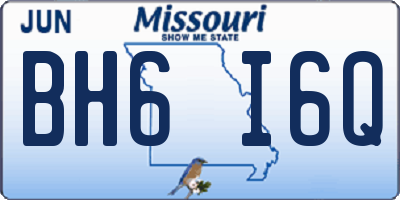 MO license plate BH6I6Q