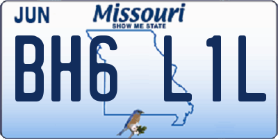 MO license plate BH6L1L