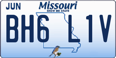 MO license plate BH6L1V