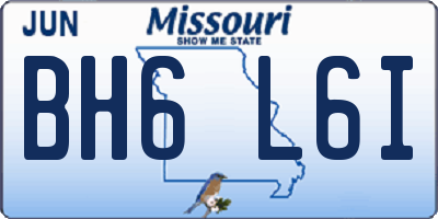 MO license plate BH6L6I