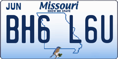 MO license plate BH6L6U