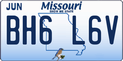 MO license plate BH6L6V
