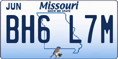 MO license plate BH6L7M