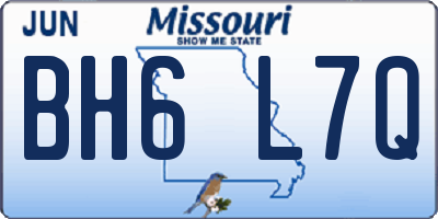 MO license plate BH6L7Q