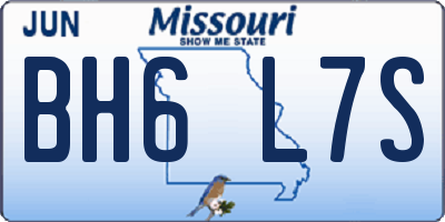 MO license plate BH6L7S