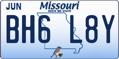 MO license plate BH6L8Y
